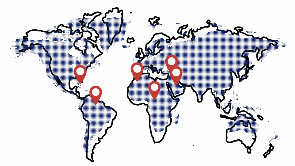 Landkaart sikkelcelziekte